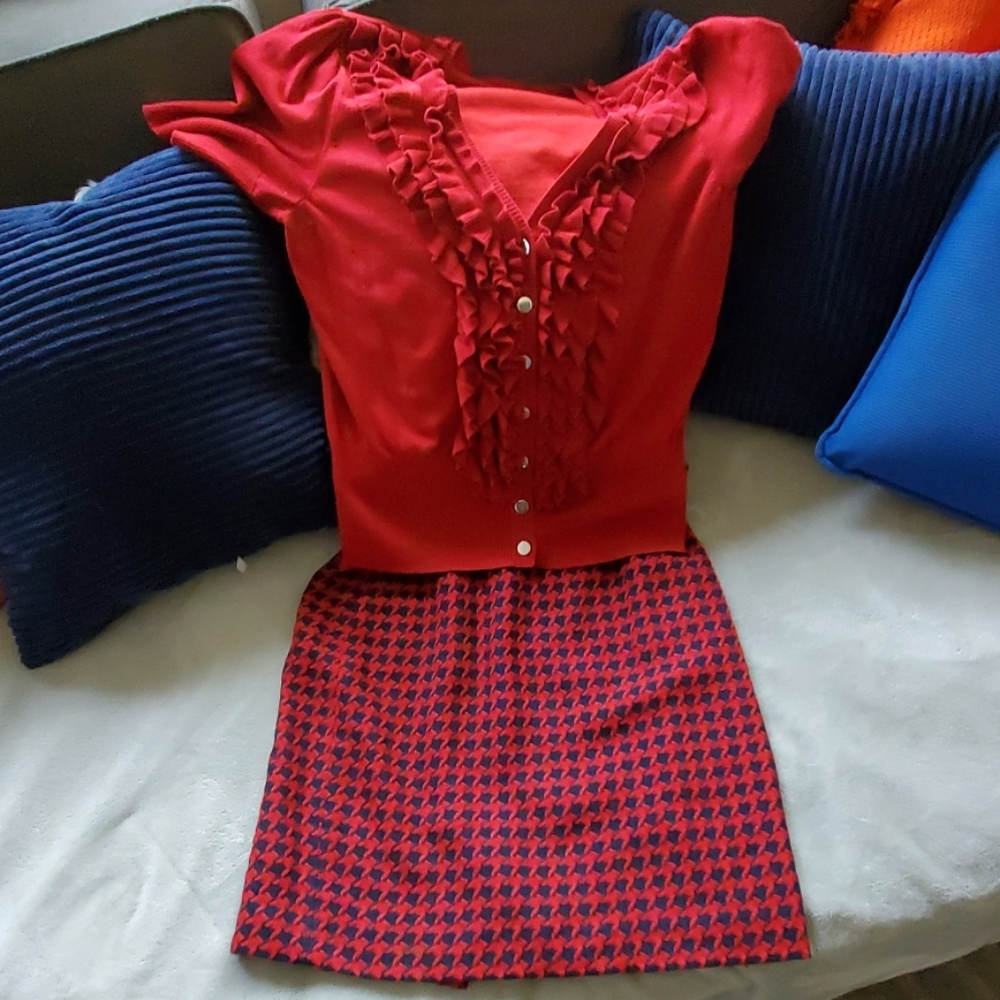 Vintage Houndstooth Skirt
